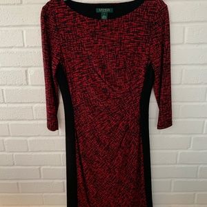 Ralph Lauren Red and Black Dress